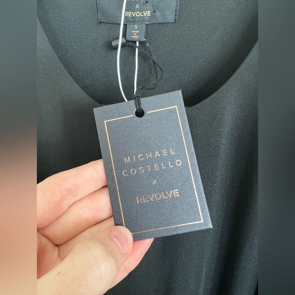 MICHAEL COSTELLO X REVOLVE Kirsten Mini Dress in Black NWT sz small - Picture 5 of 6